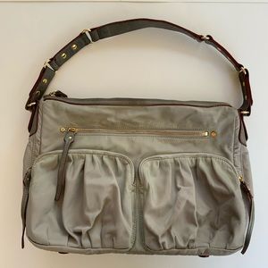 MZ Wallace Paige Shoulder Bag Grey/Purple